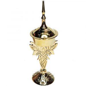 Brass Incense Burner - Lotus