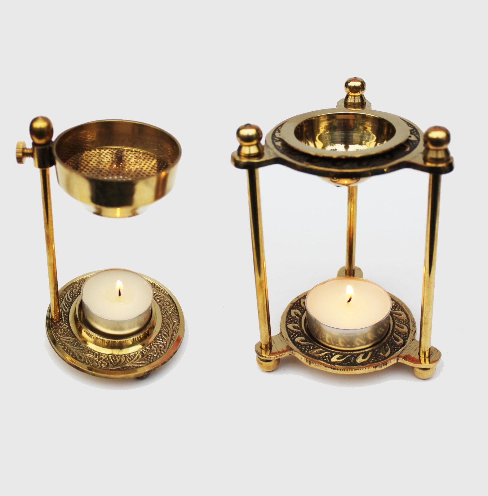 Brass Tealight Resin Incense Burner