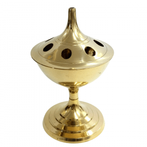 Brass Charcoal Burner Incense Censer on Stand