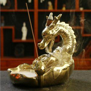 Ceramic Dragon Backflow Incense Burner